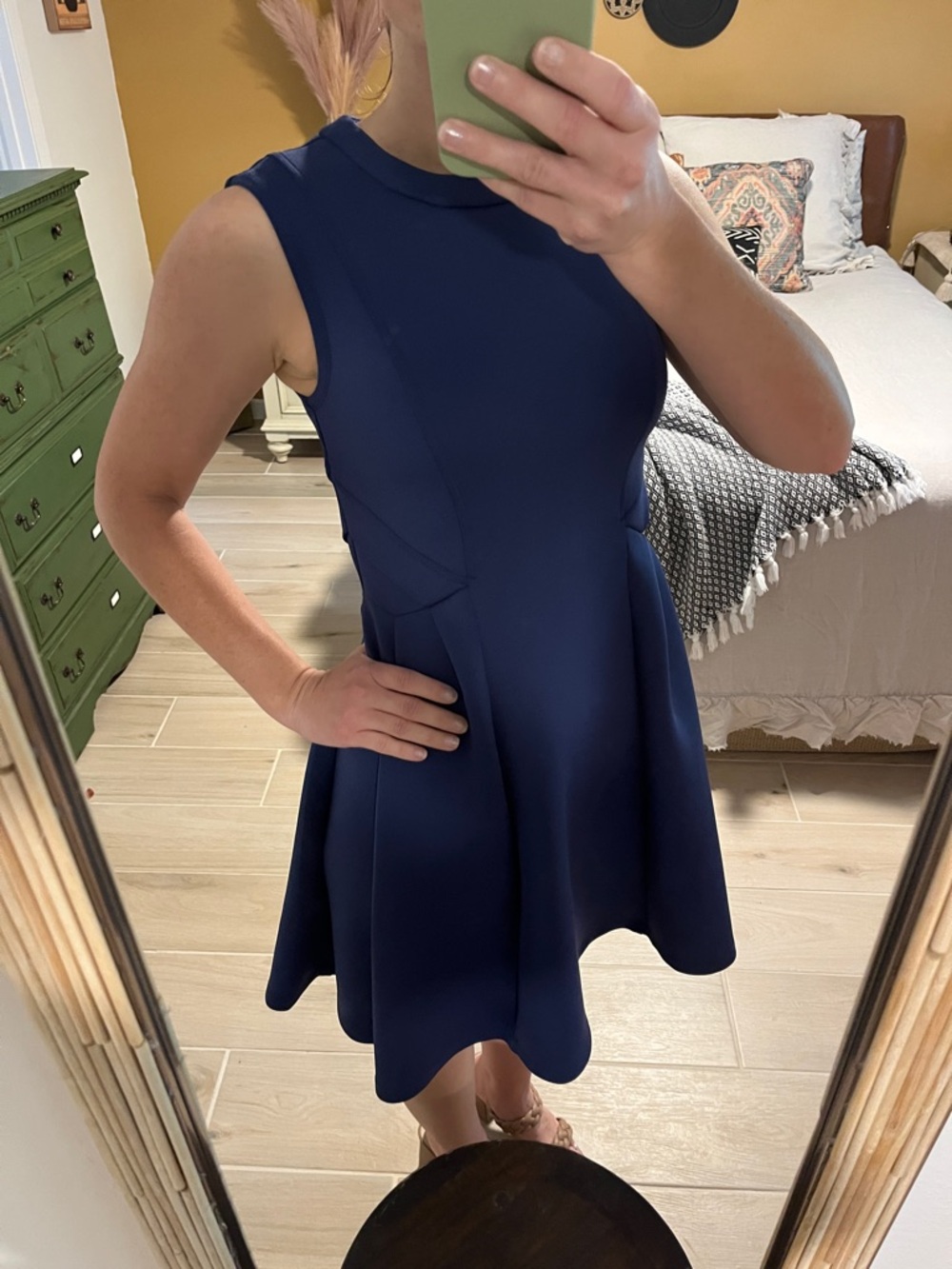 Philosophy Sleeveless Navy Fit & Flare Mini Dress